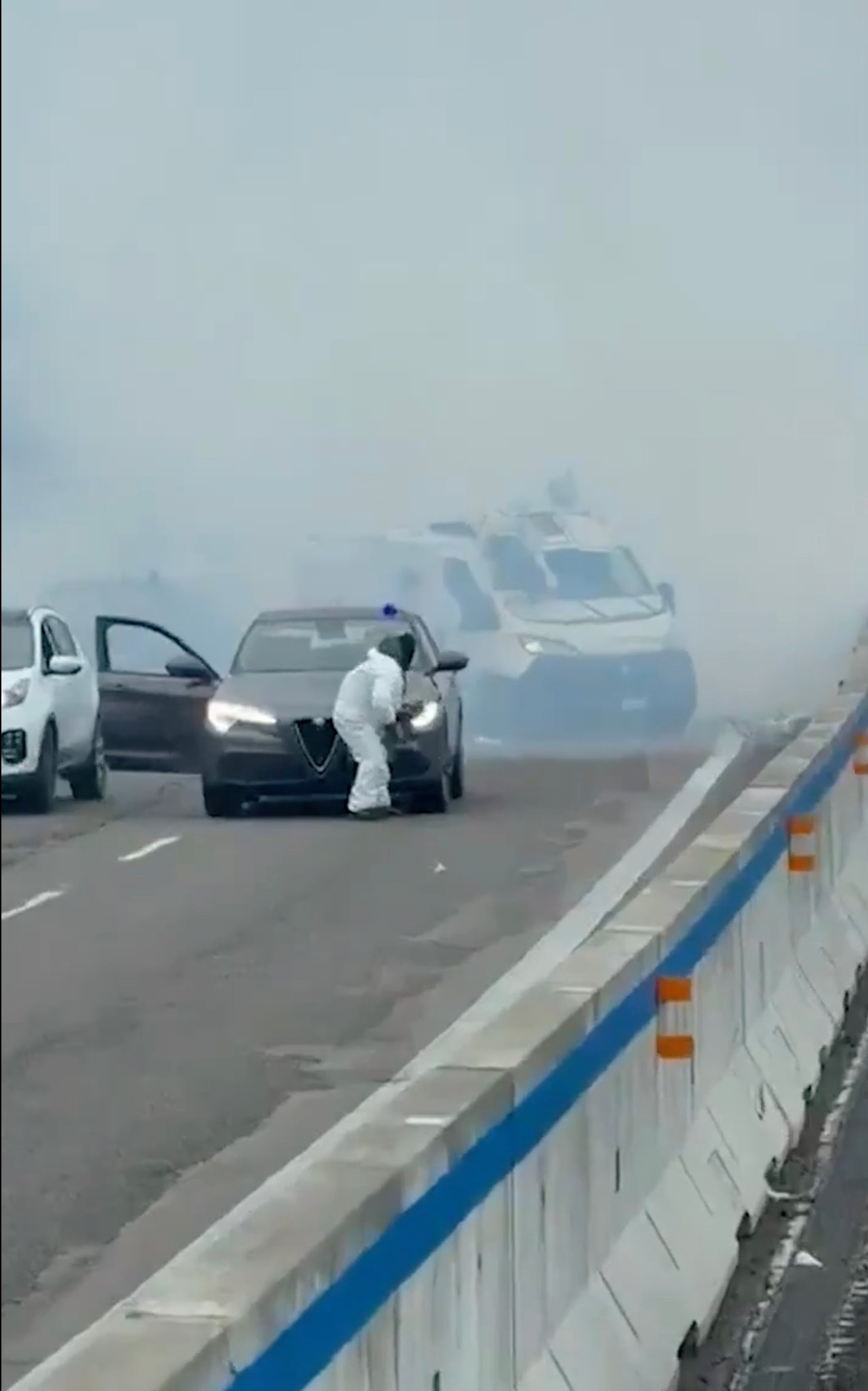 Asalto de película al sur de Italia